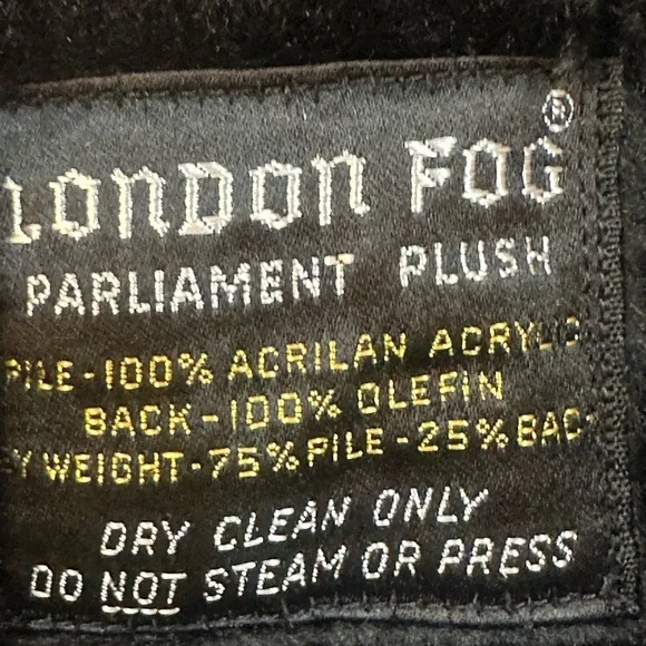 VTG London Fog Maincoat Houndstooth Trench Liner Knee Length USA Size 38R Medium - Picture 6 of 17